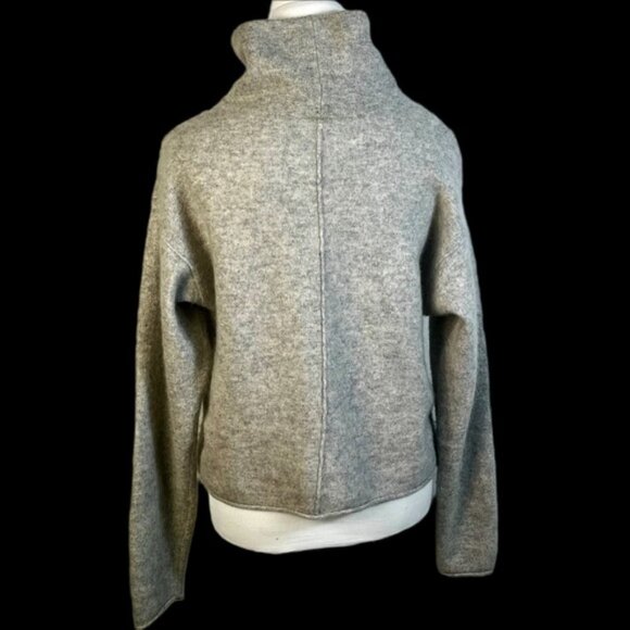 Free People Cashmere Mock Turtleneck Sweater Grey Size M Minimalist Winter - Picture 9 of 9